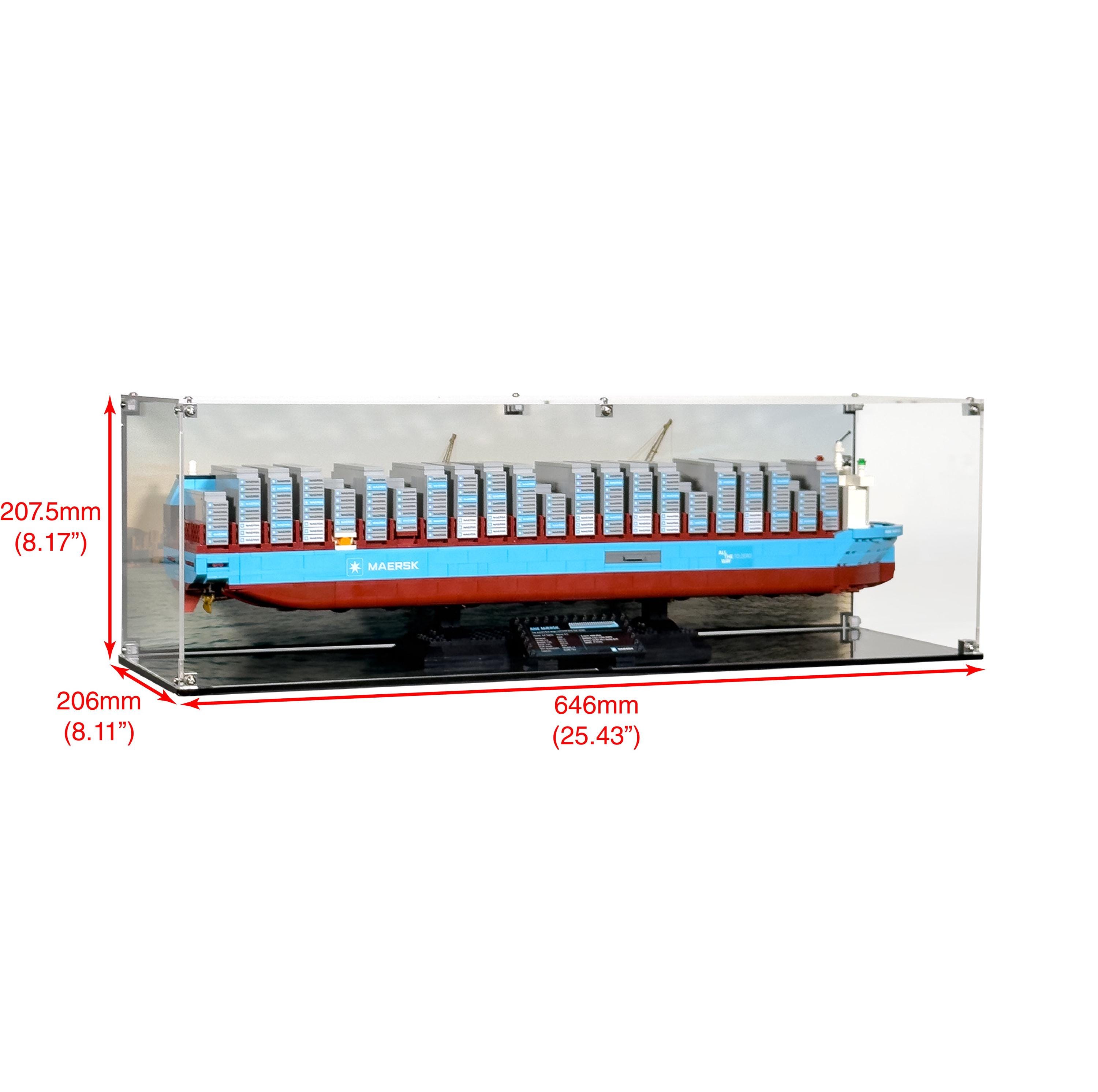 Acrylic Display Case Fits LEGO 40955, Maersk Dual-fuel Container