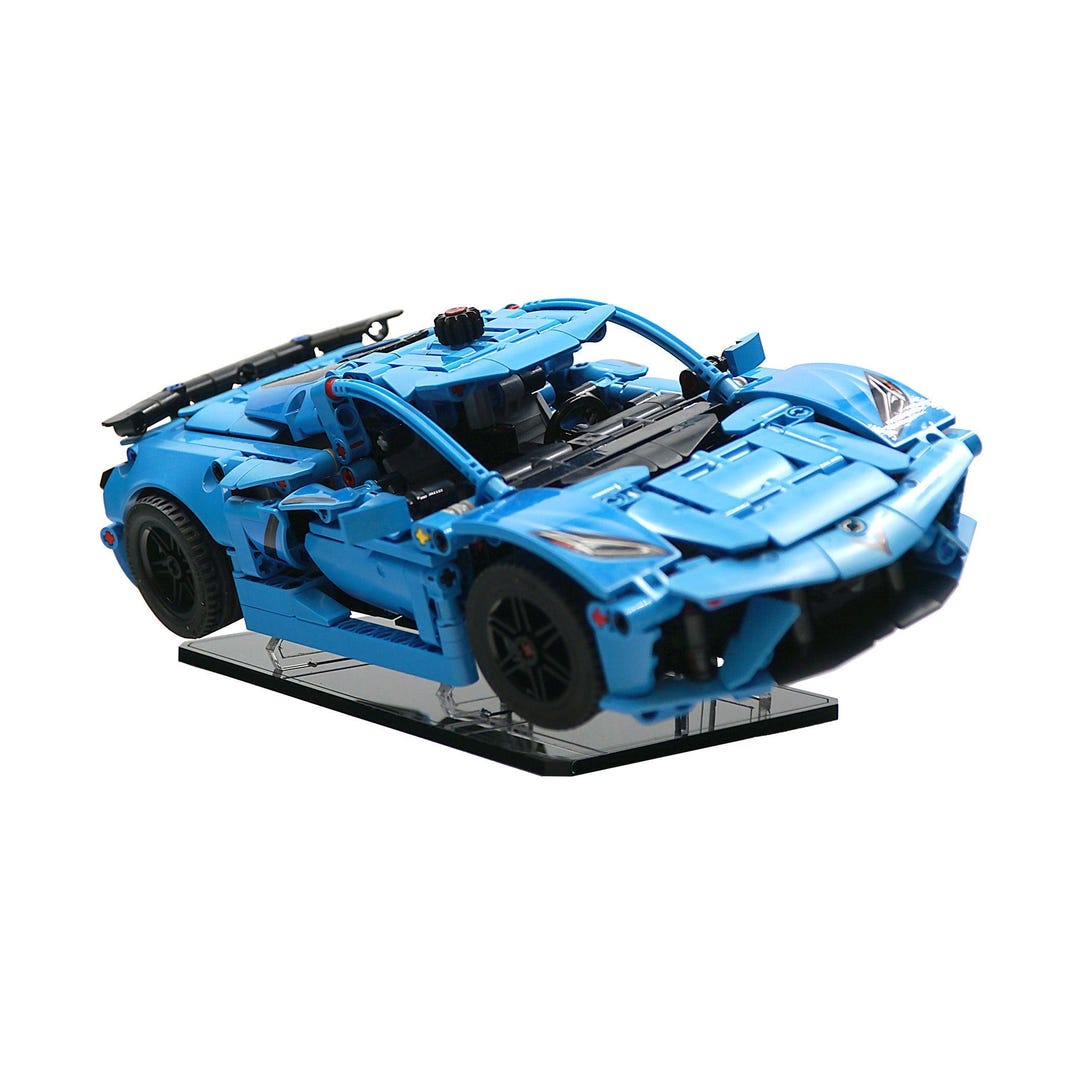 Acrylic Display Stand Fits LEGO 42217, Chevrolet Corvette Stingray