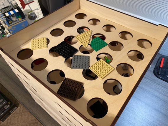 I bought a wood lego sifting tray that has 6 trays. It is made from birch  plywood. : r/lego