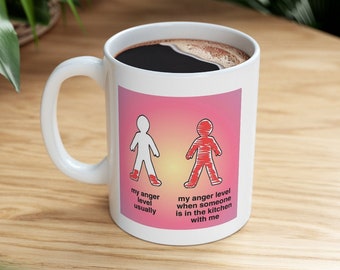 Anger Level When Someone is in the Kitchen with Me Meme Mug