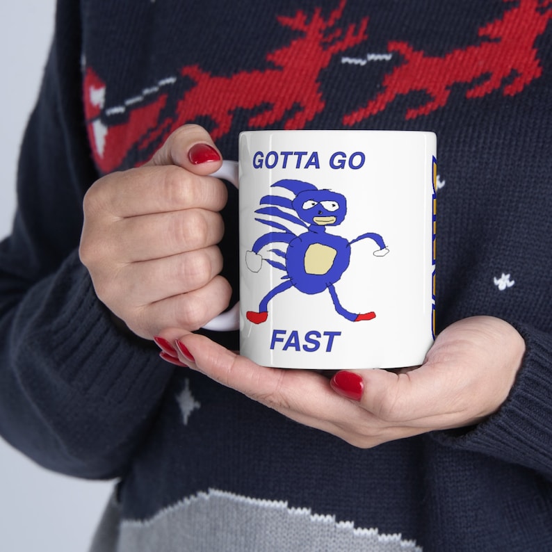 Sanic Hedgehog, Gotta Go Fast Sanic Meme Mug bild 9