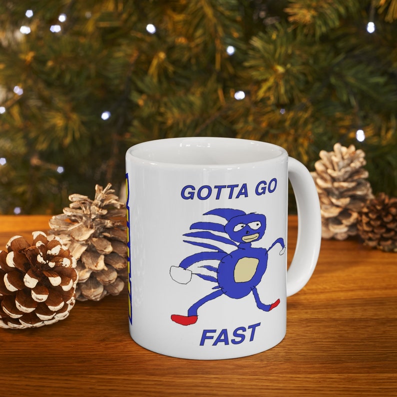 Sanic Hedgehog, Gotta Go Fast Sanic Meme Mug bild 7