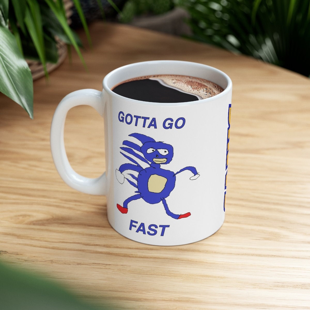 Sonic Head Ceramic Coffee Mug Tea Cup Nouveauté Cadeau