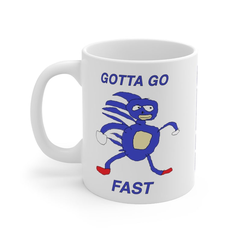 Sanic Hedgehog, Gotta Go Fast Sanic Meme Mug bild 2