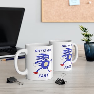 Sanic Hedgehog, Gotta Go Fast Sanic Meme Mug bild 5