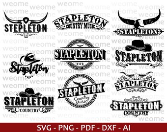 Plik Stapleton Bundle SVG do pobrania dla Cricut, cięcia laserowego i drukowania, do użytku komercyjnego