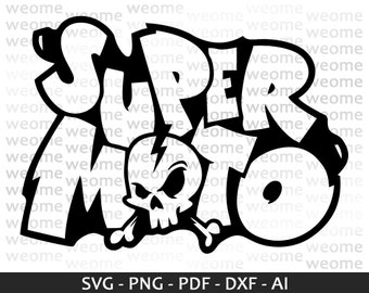 Supermoto svg download file for Cricut, Laser cut and Print, Commercial use