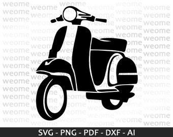 Vespa svg download file for Cricut, Laser cut and Print, Commercial use