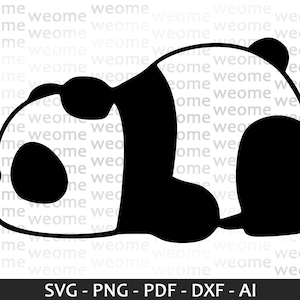 Moe Panda SVG downloadbestand voor Cricut, Laser Cut en Print, commercieel gebruik