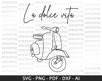 Pobierz plik Vespa therapy svg do Cricut, cięcia laserowego i drukowania, do użytku komercyjnego