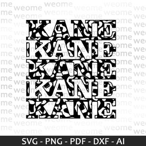 Kane svg download file for Cricut, Laser cut and Print, Commercial use