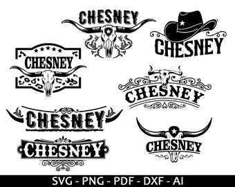 Chesney Bundle svg download file for Cricut, Laser cut and Print, Commercial use