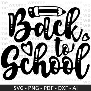 Back to School svg download file for Cricut, Laser cut and Print, Commercial use