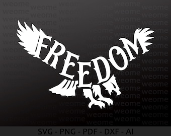 Freedom Eagle SVG: Cricut, cięcie laserowe, druk (pobranie cyfrowe)