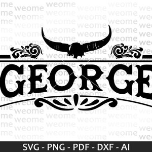 George svg download file for Cricut, Laser cut and Print, Commercial use