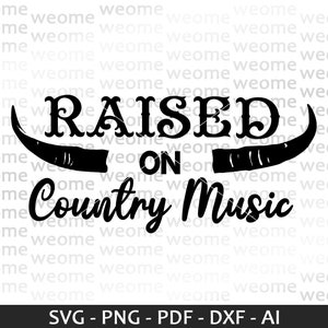 Fichier de téléchargement svg musique country pour Cricut, découpe laser et impression, usage Commercial