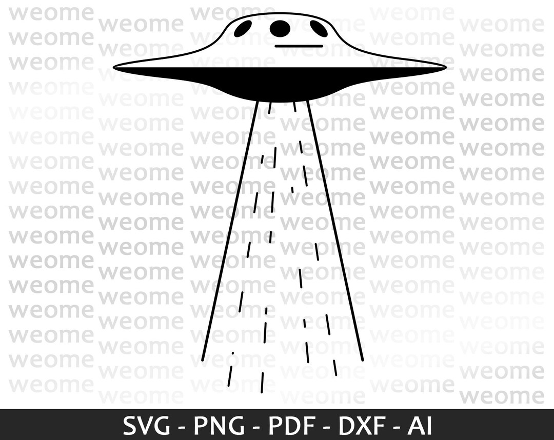 Ufo Alien Svg Download File for Cricut, Laser Cut and Print, Commercial