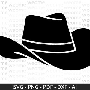 Cowboy Hut svg Download-Datei für Cricut, Laserschnitt und Druck, kommerzielle Nutzung