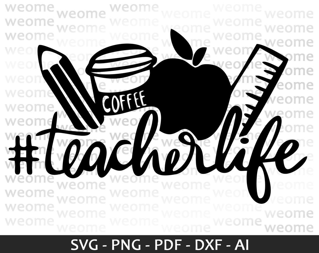 Teacher Svg Download File for Cricut Laser Cut and Print - Etsy