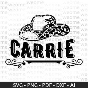 Carrie svg download file for Cricut, Laser cut and Print, Commercial use