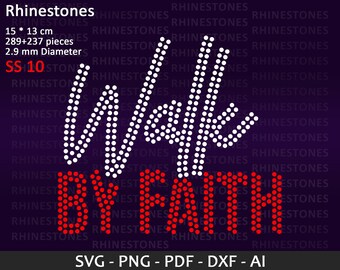 Rhinestones Template Walk By Faith ss10 2 Layered