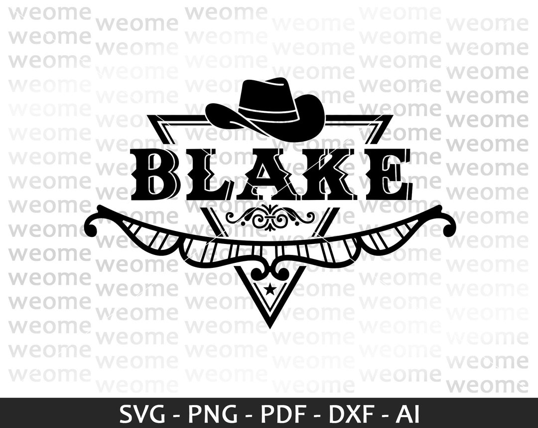 Blake Svg Download File for Cricut, Laser Cut and Print, Commercial Use ...