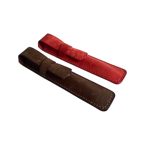 Pennenkast. Gepersonaliseerde vulpen case Lederen pen sleeve Graveren pen case Monogram pen Bag Lederen potloodhouder. Luxe cadeaupenhouder