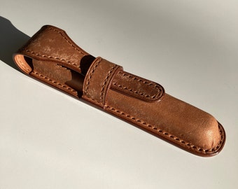 étui à stylos en cuir pour un stylo, étui à stylo plume pour homme, cadeaux pour la fête des pères, pochette en cuir, cadeau pour enseignant, pochette pour stylo plume artisanal