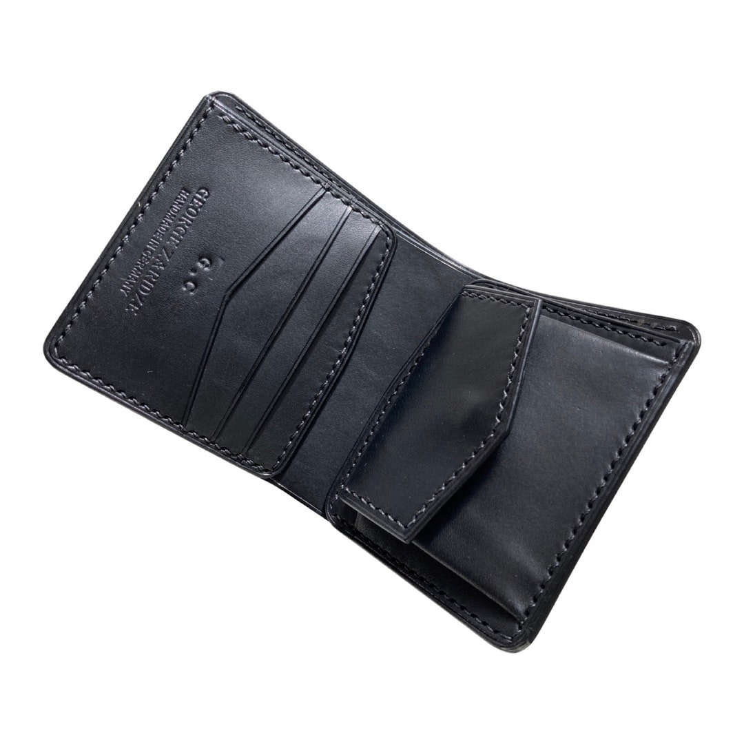 Mens Black Wallet With Coin Pocket Personalized Bifold Wallet Men's