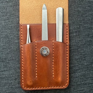 Custodia per manicure personalizzata, custodia in pelle, custodia da viaggio in pelle, custodia per utensili in pelle, custodia per cesoie, custodia per il trasporto, custodia in pelle personalizzata, borse per utensili