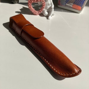 Leder Stifthalter Leder Stiftetui personalisierte Leder Stiftetui Künstler Stiftetui Füllfederhalter handgemachte Stiftetui Geburtstagsgeschenk