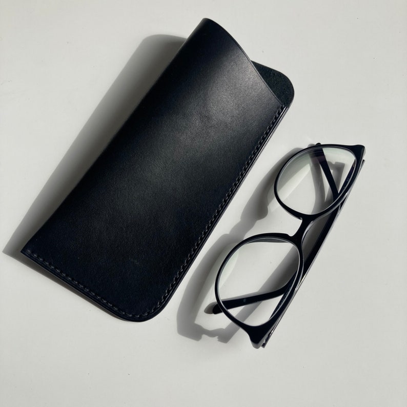 Sunglasses case leather glasses case eyeglasses case glasses case glasses pouch custom soft eyeglasses case Reading glasses case Black IL Ponte