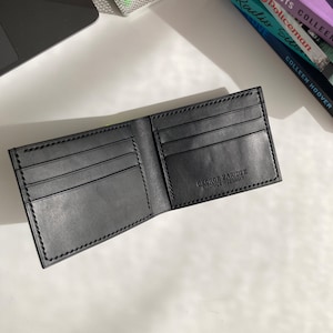 Leder Geldbörse • Herren Geldbörse • Personalisierte Geldbörse • Minimalistische Geldbörse • Schlanke Geldbörse • Schwarze Leder Geldbörse • Herren Geldbörse