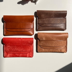 Handgefertigter Kartenhalter aus italienischem Leder für Männer, strapazierfähiger Kartenhalter aus Leder für den täglichen Gebrauch, hochwertiges Kartenetui mit exquisiten Nähten