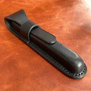 Leather Pen Case Single Pen Holder Pen Sleeve Leather Pen Pouch Gift for Teacher Hand Stitched Fountain Pen case Luxury Pencil Cover
