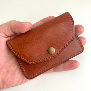 Braune Kompakte Geldbörse Bifold Leder Portemonnaie Slim Kartenhalter für Freund Braune Geldbörse für Vater Jahrestag Geschenk für Freund Freundin