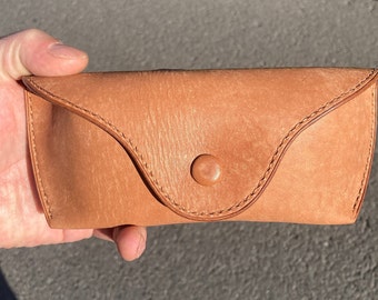 Brown leather Sunglass case reading glasses holder personalized sunglass case eyeglasses case handmade gifts for mom leather accessories