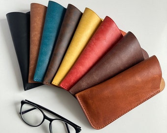 Sunglasses case • leather glasses case • eyeglasses case • glasses case • glasses pouch • custom soft eyeglasses case • Reading glasses case