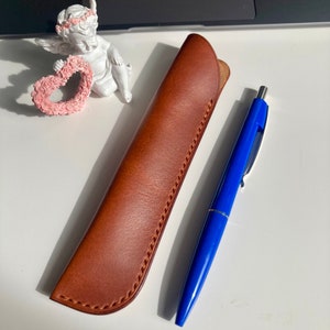Capas de caneta de couro personalizadas para canetas-tinteiro, estojos de caneta de couro feitos à mão para homens, porta-canetas de couro personalizados para mulheres, bolsa para caneta única