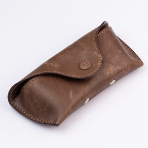 Lederen brillen case, Lederen Bril Box, Case voor brillen, Gift bril case, Eyeglass Case, Reading Glasses Case, Bril case hard