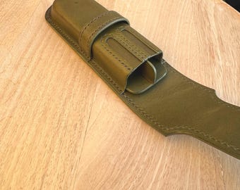 Personalized Italian Leather Pen Case • Custom Engraved Pen Pouch • Gift for Writers & Stationery Lovers