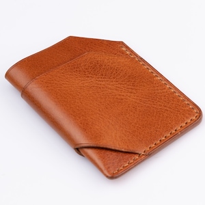 Slanke kaarthouder van fijn leer, ons complete kleurenassortiment, echt leer, creditcardhouder, kleine kaartportemonnee, slanke portemonnee, kaarthoes