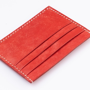 Slim Wallet Card Holder Caja de tarjeta de crédito Cartera personalizada Slim cartera de cuero Tarjeta de crédito Mini Wallet Leather Card Case Regalo para él