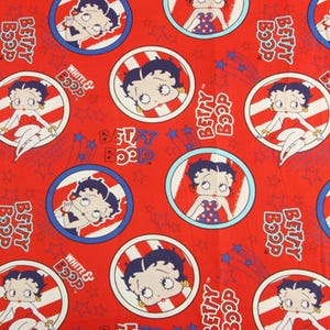 Betty Boop Fabric Jazz Age Flapper Cotton Cartoon Fabric Animation Fabric By the Half Yard