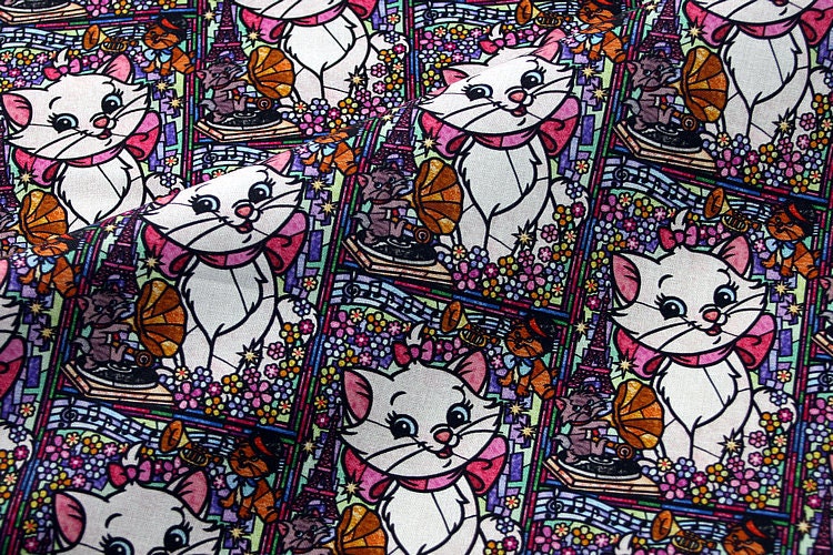 Marie Cat Fabric Cartoon Aristocats Pink White-furred Kitten - Etsy