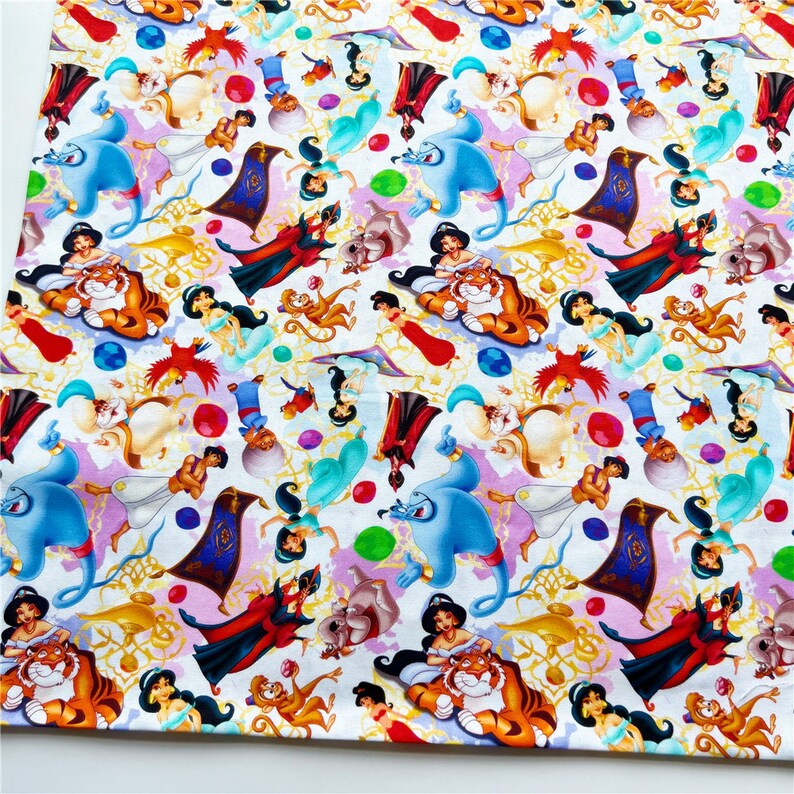 Jasmine Fabric Disney Princess Fabric Cotton Cartoon Fabric Animation ...