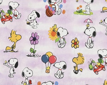 Snoopy Stoff WOODSTOCK Charlie Braun Baumwollstoff Cartoon Stoff Nähen Meterware Animationsstoff