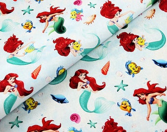 Ariel and Friends Fabric Block: Disney's Little Mermaid, Quilting