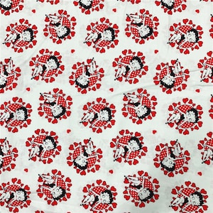 Betty Boop Fabric Jazz Age Flapper Cotton Cartoon Fabric Animation Fabric By the Half Yard