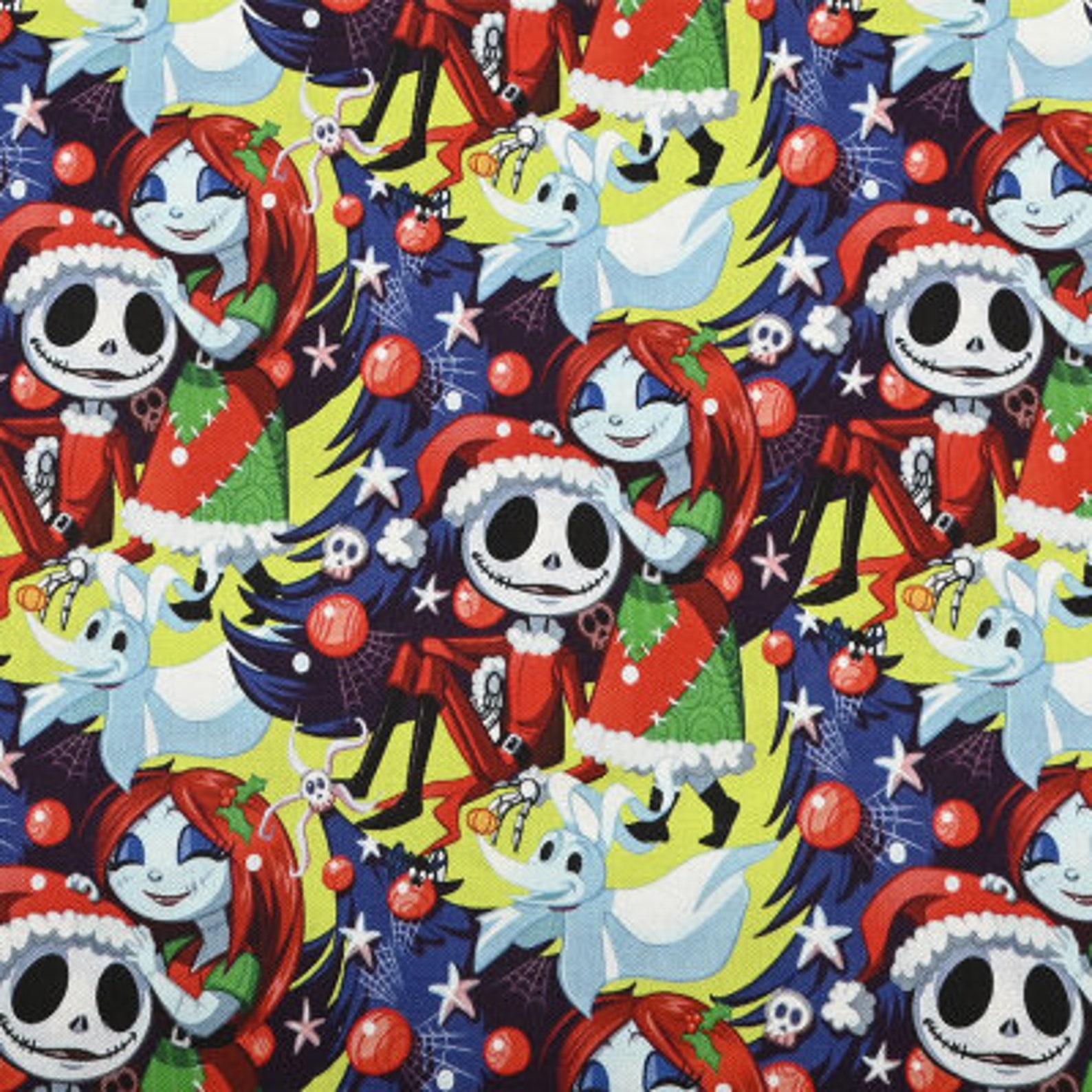 The Nightmare Before Christmas Fabric Cotton Cartoon Fabric Etsy Nightmare Before Christmas Fabric